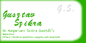 gusztav szikra business card